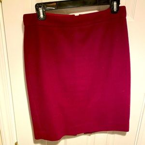 J Crew burgundy pencil skirt (size 2)